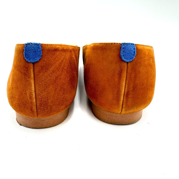 CHATELLES PARIS Womens 10 Tan Brown Isidore Camel Suede Slip On Flat Shoes Puff - Picture 4 of 7